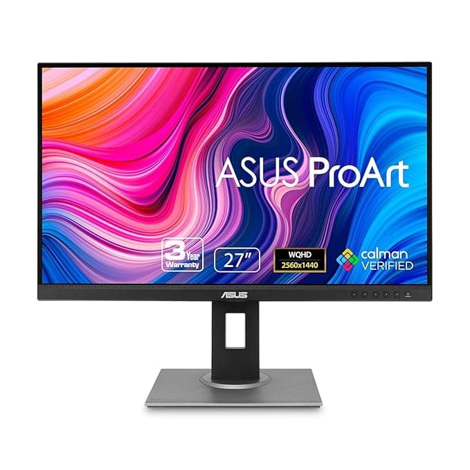 ASUS Proart Display PA278QV WQHD, 27 Inch (68.58 Cm) 2560 X 1440 Pixels Monitor, 100% Srgb/Rec. 709, E < 2, IPS, Displayport Hdmi Dvi-D Mini Dp, Calman Verified, Eye Care, Anti-Glare
